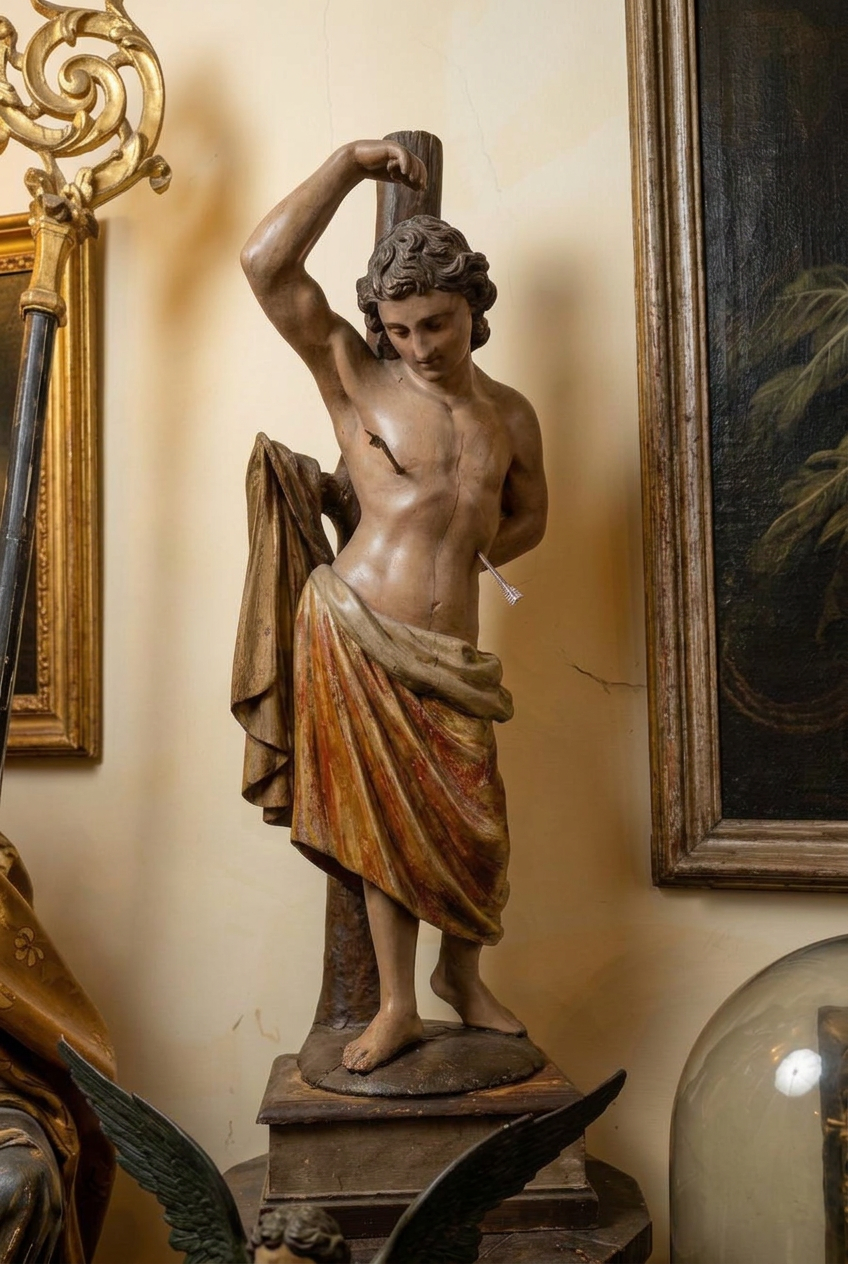 Opera d'arte antica in esposizione da Antichità Costantino Evangelista a Napoli